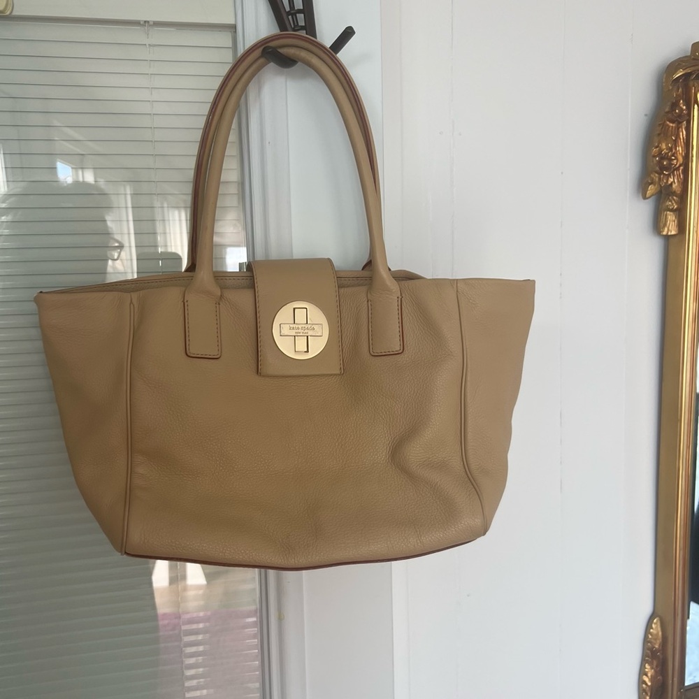 Kate Spade Beige Leather Satchel